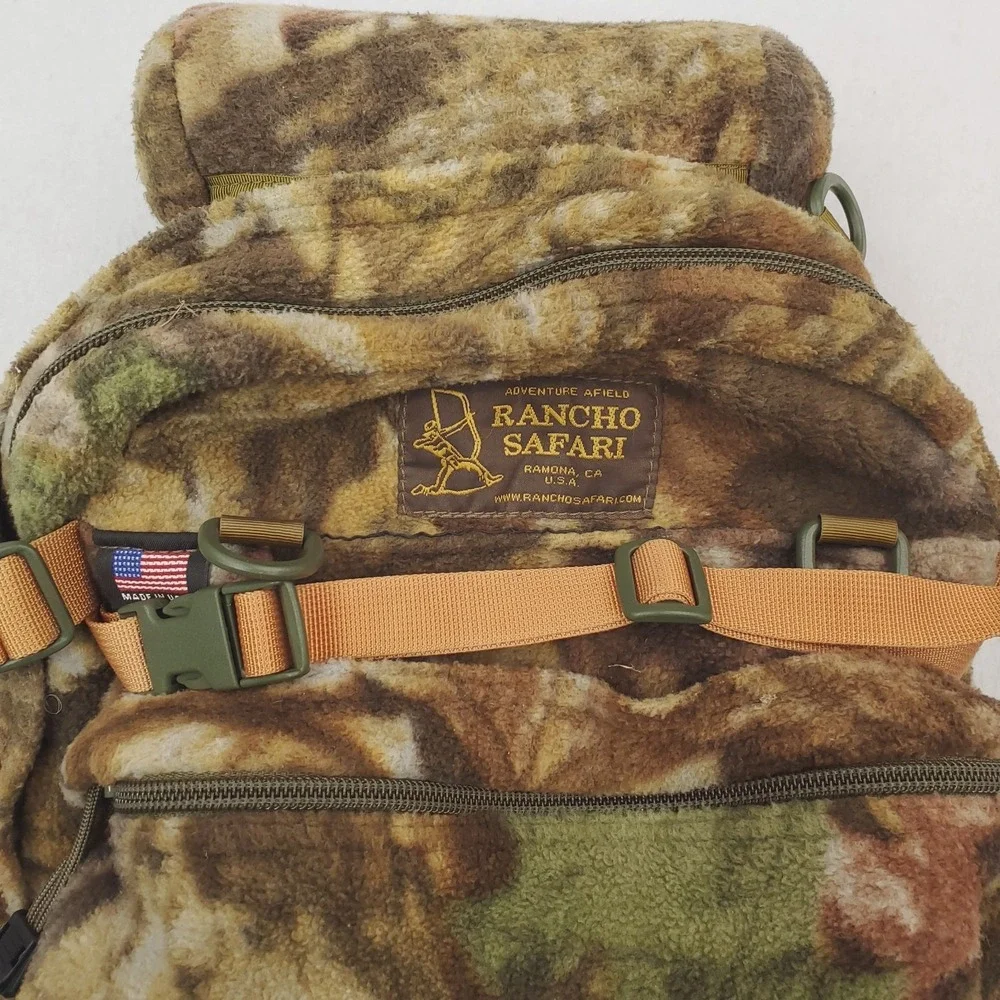 Vintage Rancho Safari Catquiver Fleece Backpack Bag Quiver Camo Bow Hunting